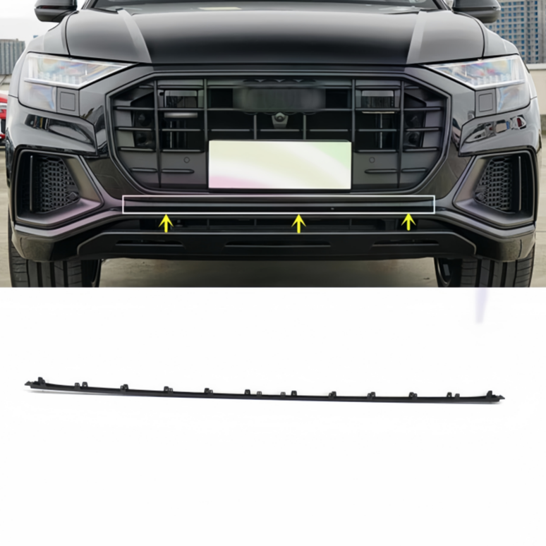 适用于奥迪Q8前保险杠饰条黑色