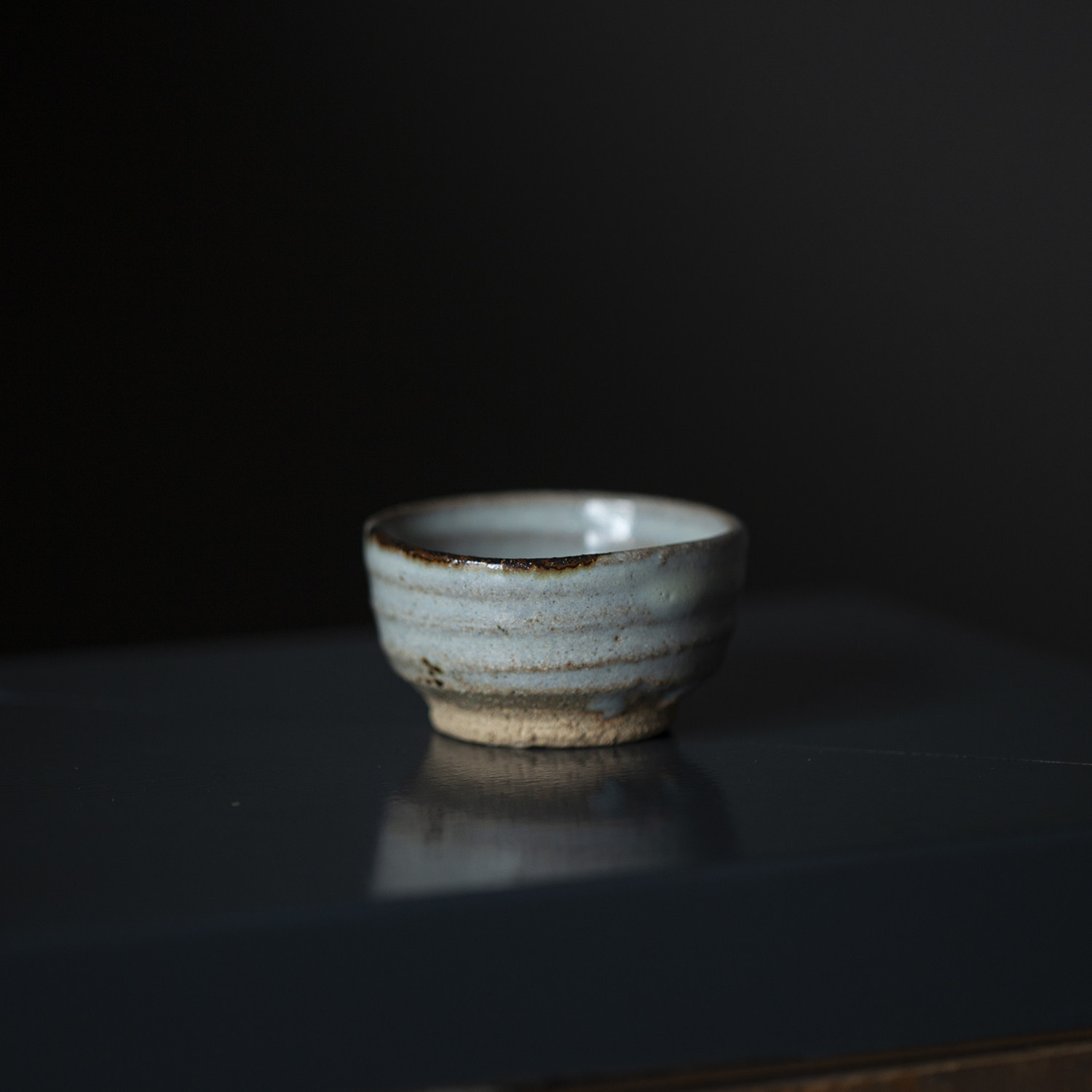 一器一记日本回流中古粗陶柴烧粉茶杯