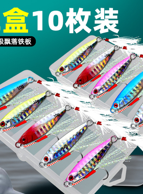 铁板路亚饵远投钓翘嘴鲈鱼专用假饵飘落铁板淡水亮片vib拟饵通杀
