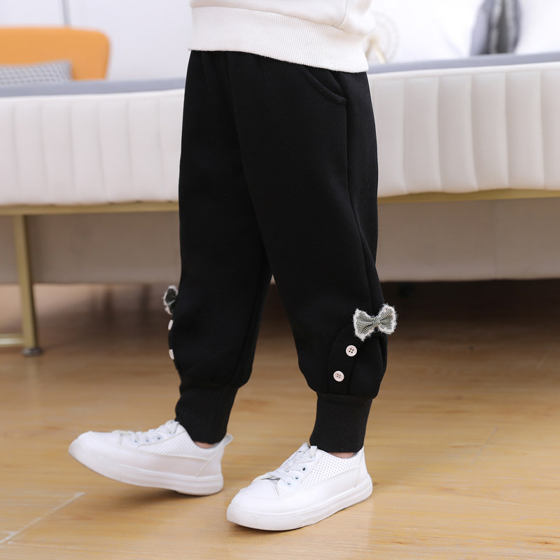 女童裤子春秋季2026新款宝宝加厚洋气休闲裤加绒秋冬装儿童运动裤