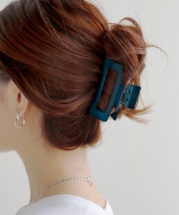 包邮 日本代购ANEMONE日系简约彩色方形大号后脑勺鲨鱼抓夹子