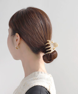 拼邮日本代购ANEMONE亚克力盘发抓夹鲨鱼夹法国制S号