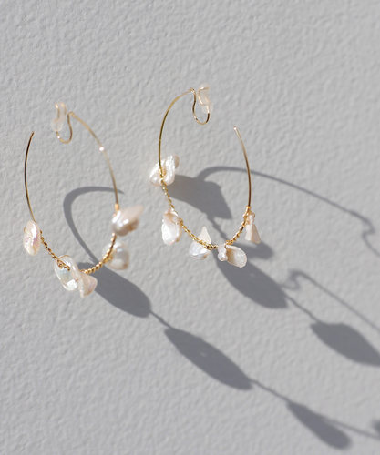 日系女淡水珍珠无耳洞