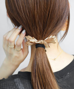 包拼邮日本代购 ANEMONE日系丝带蝴蝶结发绳扎头发橡皮筋发圈头绳