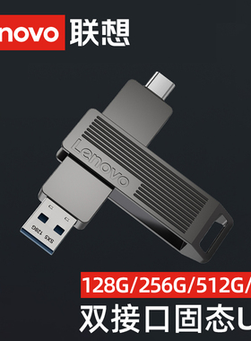 联想(Lenovo)固态U盘256G 512G苹果Type-C双接口USB3.2SX5读速500