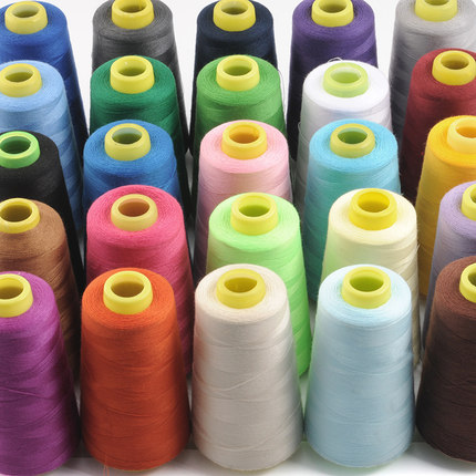 大卷缝纫机线缝衣线缝被套线涤纶针线宝塔线3000码24色402缝纫线