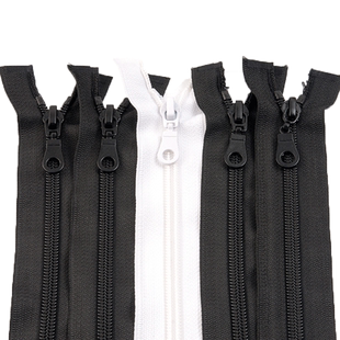 5号尼龙开尾拉链 校服外套夹克卫衣拉练黑白色环保塑料拉锁配件