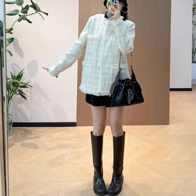 小香风迷你鱼子酱牛皮水桶包