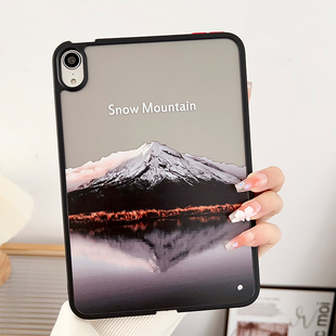 适用ipadair5/6保护套亚克力苹果2024新款pro11防弯第九10代a2696平板硬壳10.2寸磨砂第五六代9.7寸后壳mini7