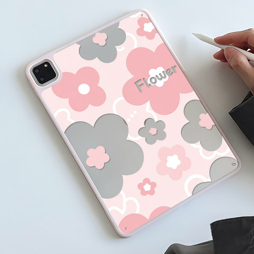 创意花朵ipad12/11/10保护壳2024新款ipadpro苹果平板套air6代7防摔10代女mini7透明彩绘AIR8适用A2602七八九