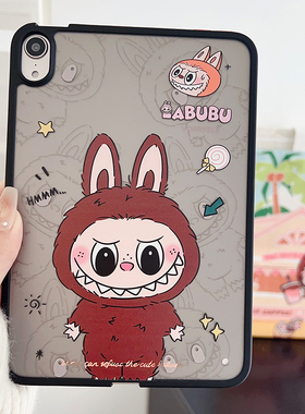 拉布布彩绘ipad10保护套可爱air6/5全包4防摔mini7平板第987代10.2寸硬壳Pro11亚克力A1822轻便9.7寸五六适用