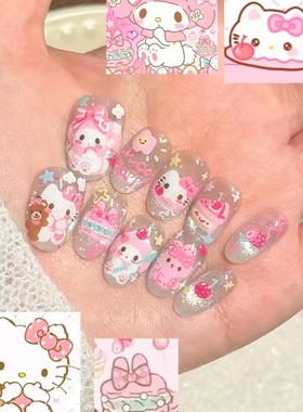 Kitty小美穿戴甲三丽鸥日系