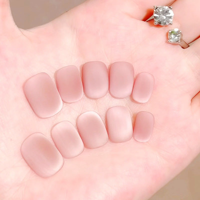 裸色磨砂猫眼穿戴甲简约日常