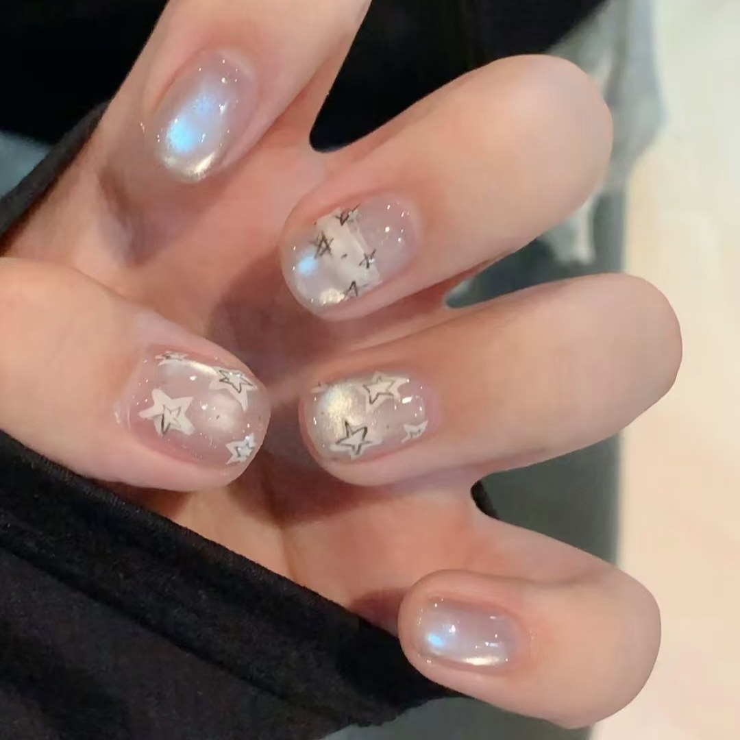 疏星浅迹穿戴甲清新少女感柔和