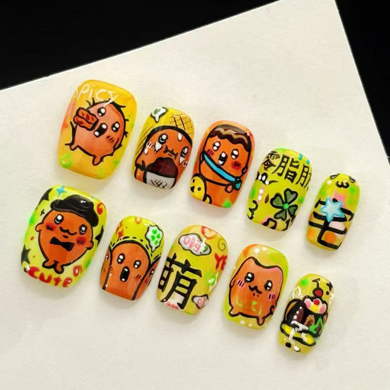 脂肪归零穿戴甲多巴胺可爱卡通小众个性化萌宅学生新短款美甲贴片,彩妆/香水/美妆工具,穿戴甲/甲片,淘宝优惠券,粉丝福利购,淘宝优惠卷