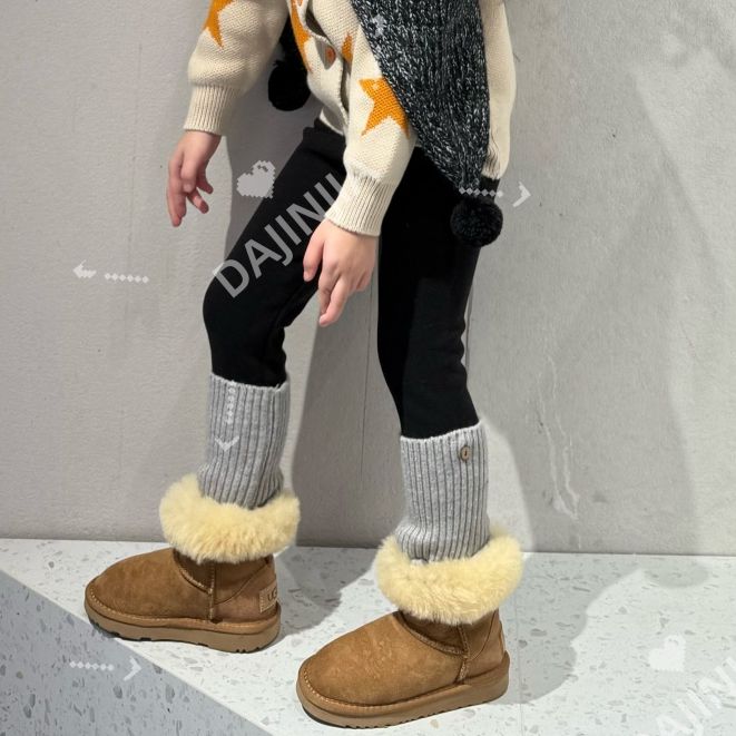 可拆卸纽扣宝宝秋冬加绒一体绒长裤韩系黑色拼接设计女童棉感外穿