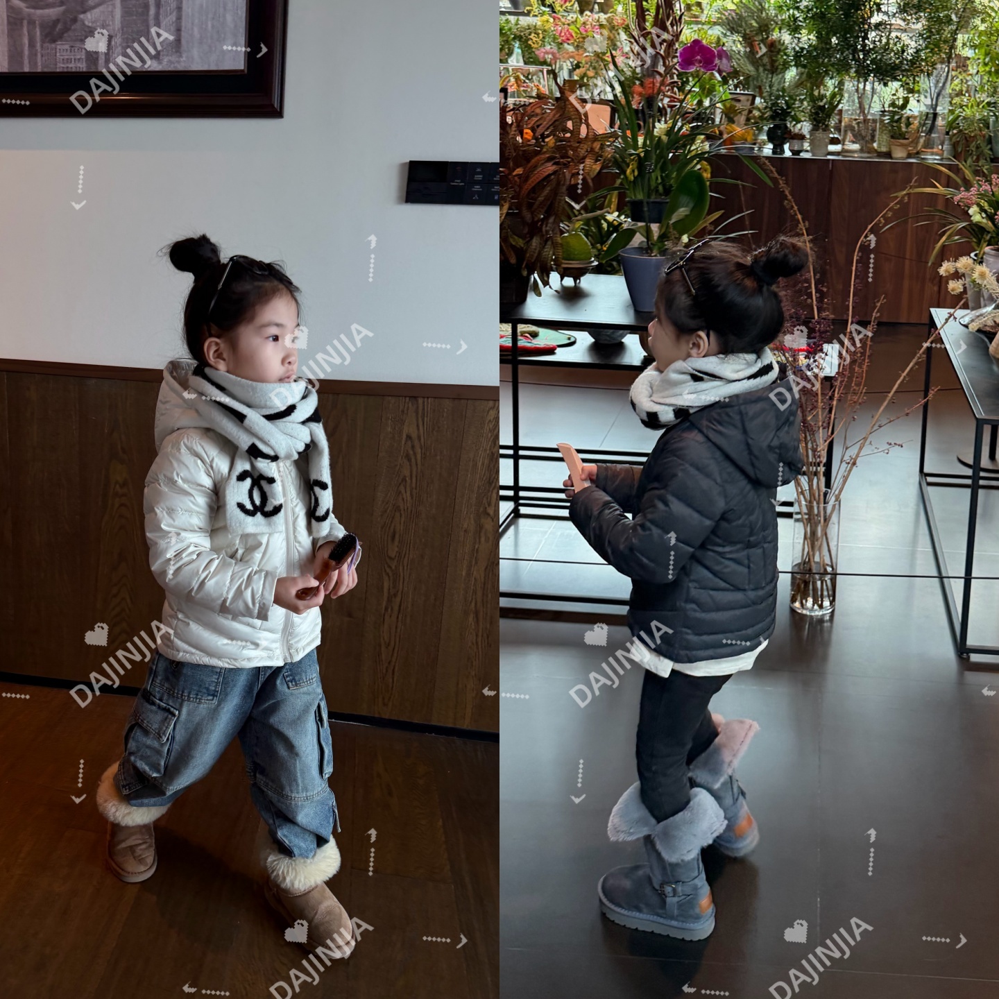 25冬季鹅绒服轻便轻羽绒简约时尚韩版连帽拉链保暖幼儿园神器外套