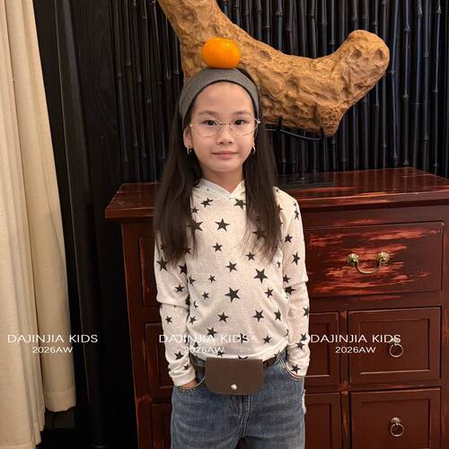 男女童连帽韩系长袖满星打底软糯