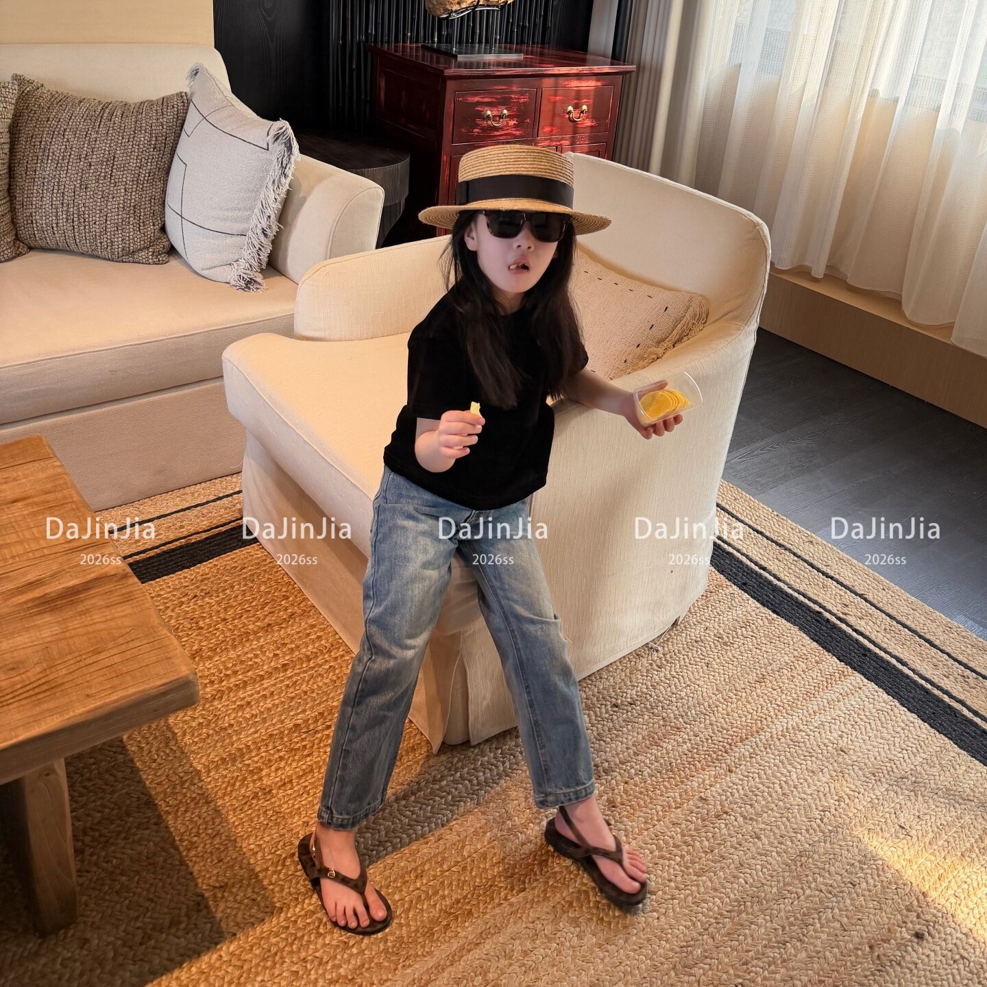 26春夏新款男女宝韩版复古水洗牛仔修身微弹超百搭显瘦铅笔裤长裤