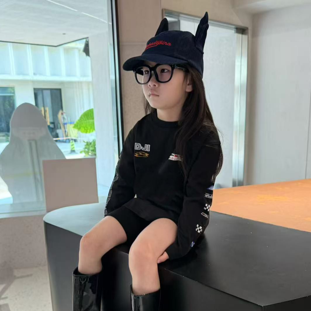 （现货）大金定制树叶户外赛车运动机车风圆领宽松棉感长袖T恤