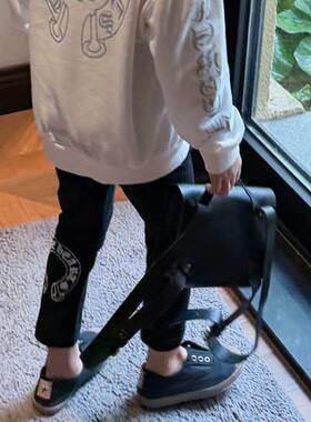 女童松紧韩系运动打底裤印花百搭