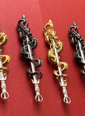 纯银神龙吊坠挂饰传统中国风