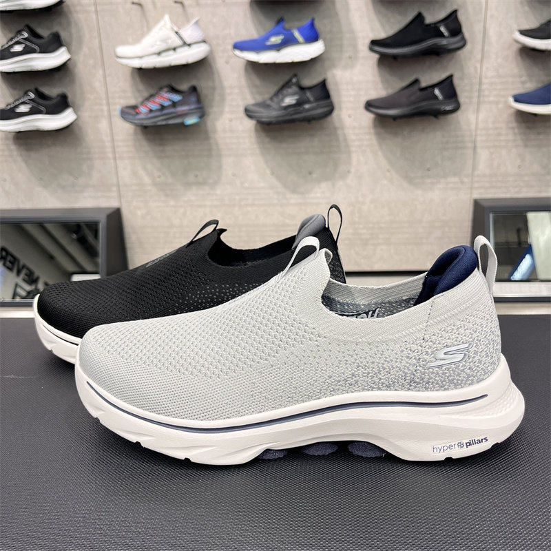 Skechers斯凯奇男款春季新款一脚蹬套脚轻便懒人鞋健步鞋216633