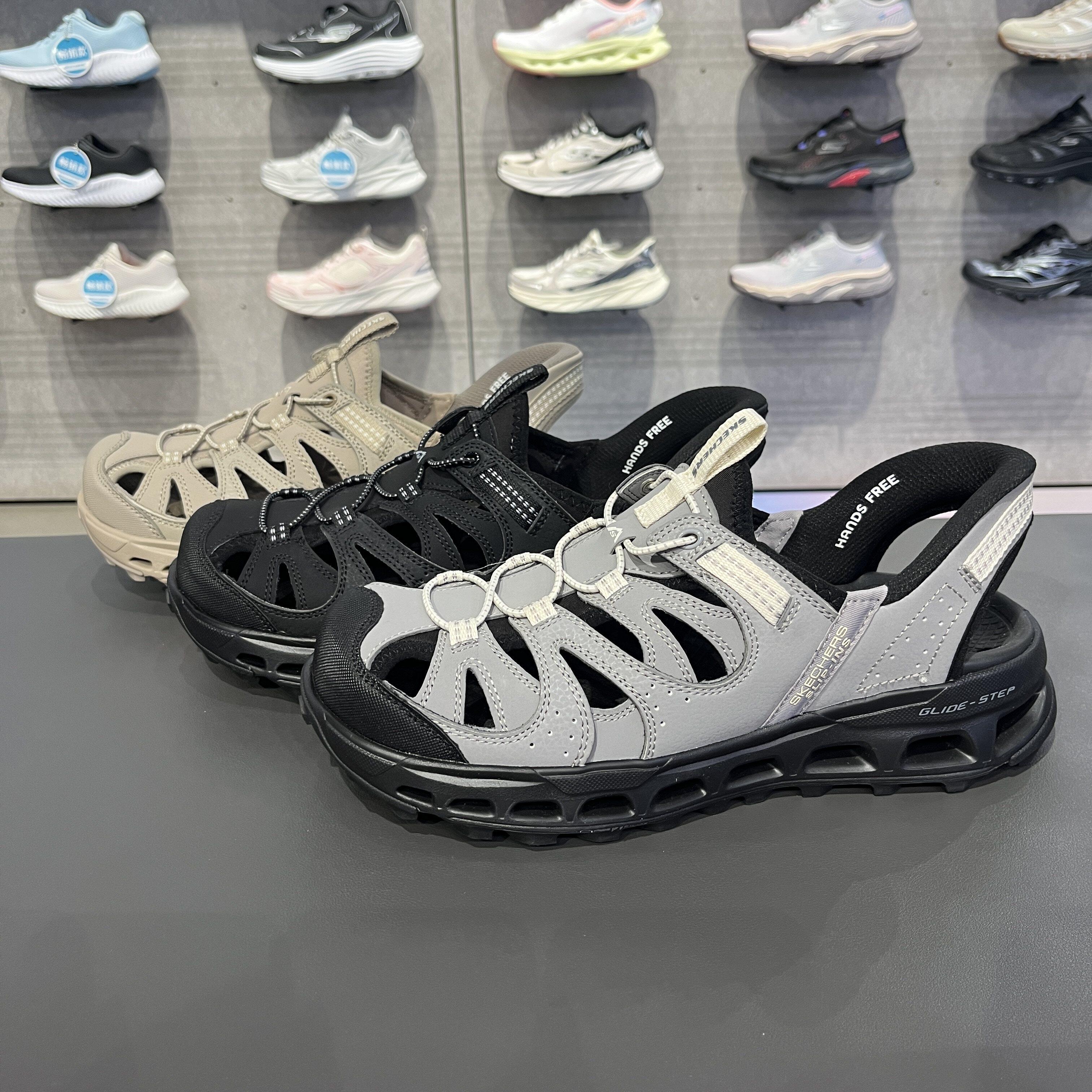 Skechers斯凯奇夏季男女户外闪穿一脚蹬沙滩180350包头凉鞋237473
