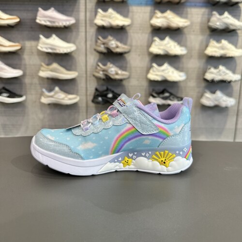 Skechers斯凯奇儿童女孩童趣轻质柔软日常魔术贴闪灯鞋302390L