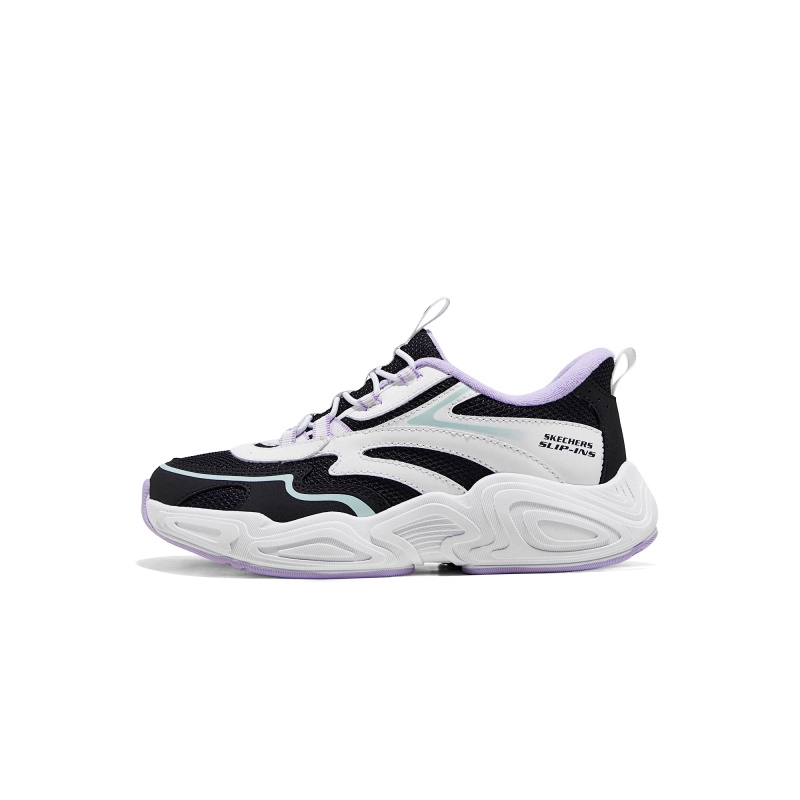 Skechers斯凯奇女童山川闪穿鞋持久回弹干爽透气老爹鞋319426L