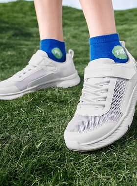 Skechers斯凯奇男童网面透气轻盈舒适魔术贴休闲运动鞋405238L