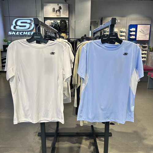 Skechers斯凯奇男童夏季吸湿速干宽松柔软百搭短袖T恤衫P226B012