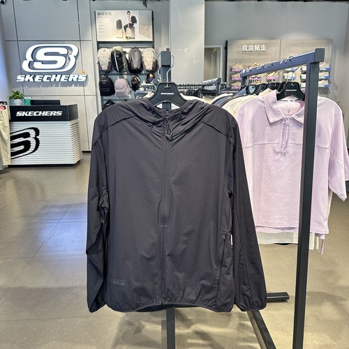 Skechers斯凯奇男士连帽防泼水遮热凉感抗皱防晒服外套P326M001