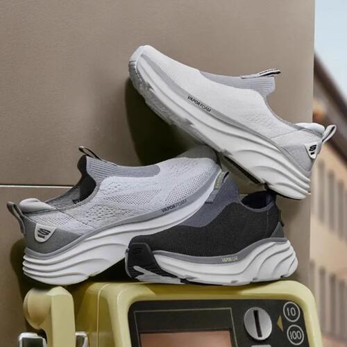 Skechers斯凯奇男士高回弹网布透气轻质舒适一脚蹬健步鞋233061