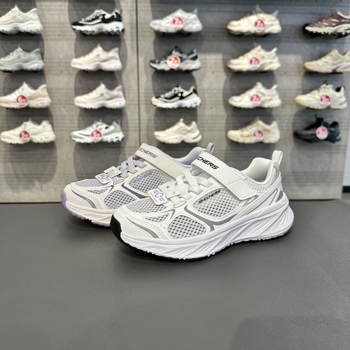Skechers斯凯奇女童透气轻盈百搭柔软舒适魔术贴运动鞋319103L