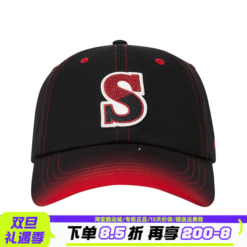 Skechers斯凯奇男女童儿童时尚百搭红色刺绣棒球帽鸭舌帽L126K024