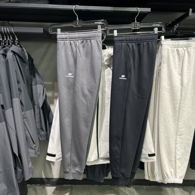 Skechers斯凯奇秋冬男款加绒保暖舒适抗静电针织束脚长裤L425M070