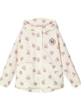 Skechers斯凯奇女小童秋冬舒适百搭宽松童趣梭织连帽外套P324G024