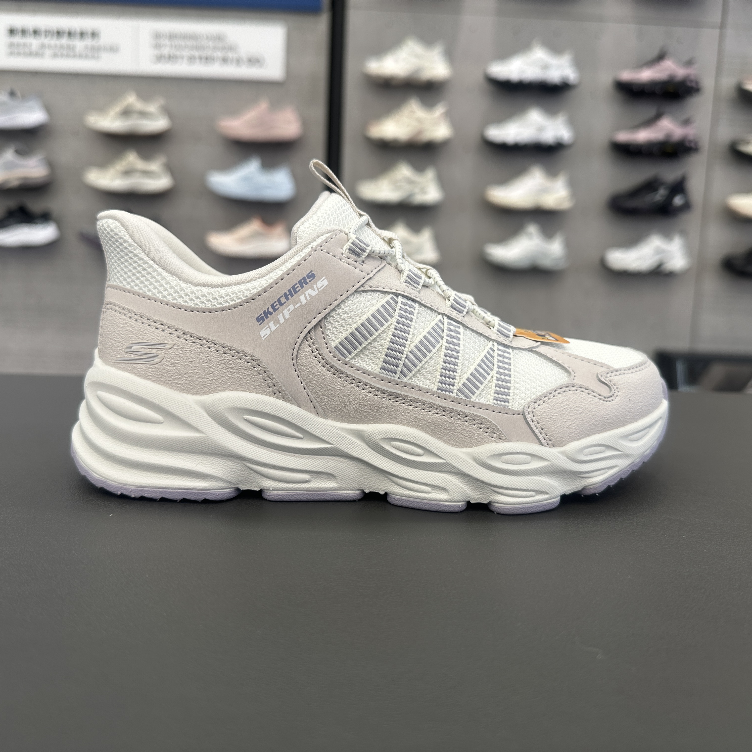 Skechers斯凯奇山迈闪穿鞋女孩轻质透气一脚蹬户外运动鞋319080L