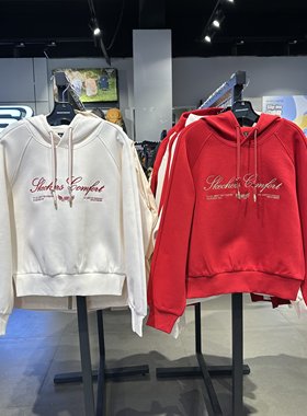 Skechers斯凯奇女士秋冬新年款宽松卫衣针织连帽套头卫衣L126W006