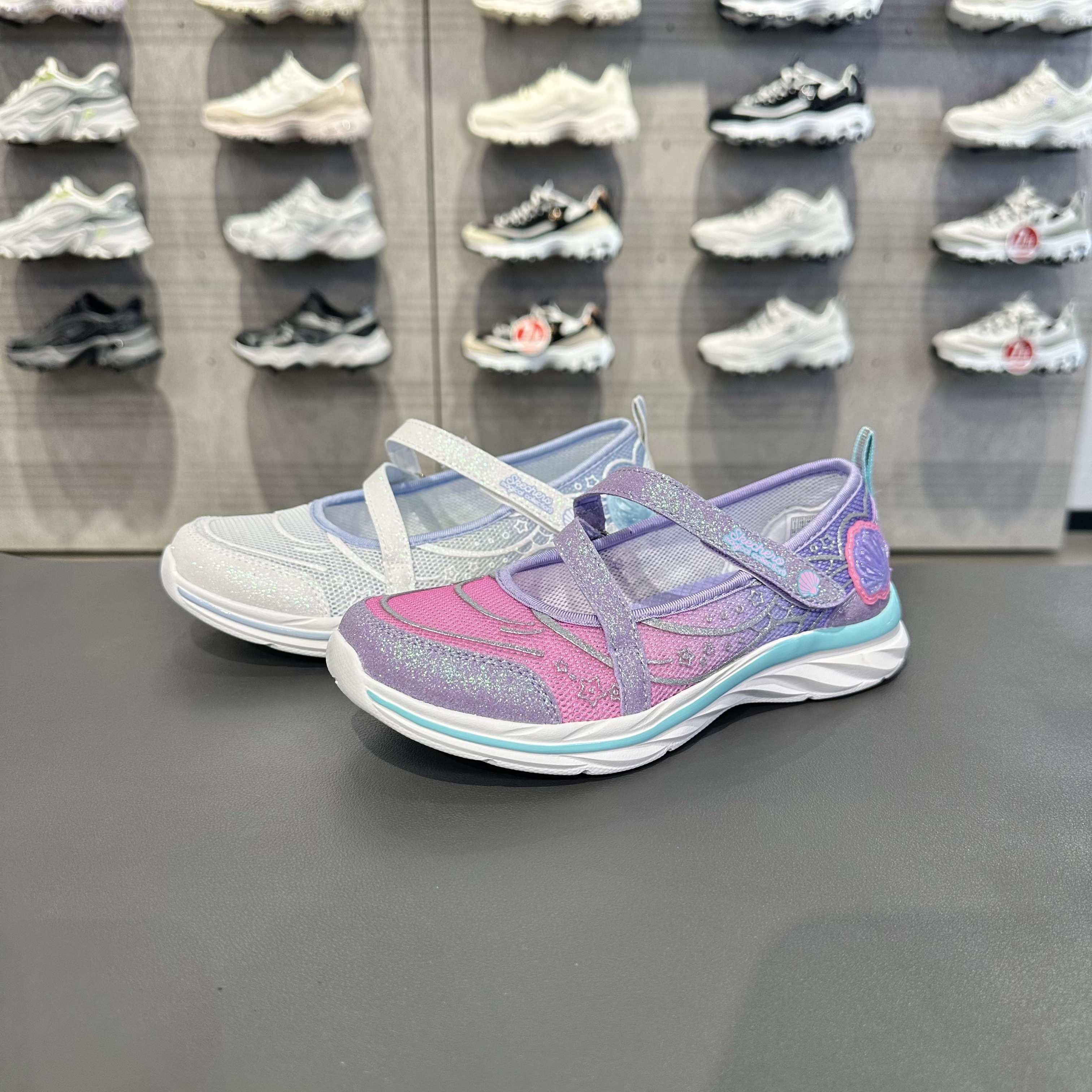 Skechers斯凯奇夏季女童网面透气轻盈玛丽珍休闲浅口单鞋319206L
