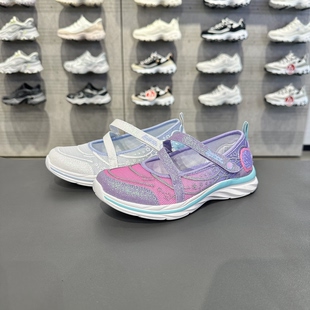 Skechers斯凯奇夏季女童网面透气轻盈玛丽珍休闲浅口单鞋319206L