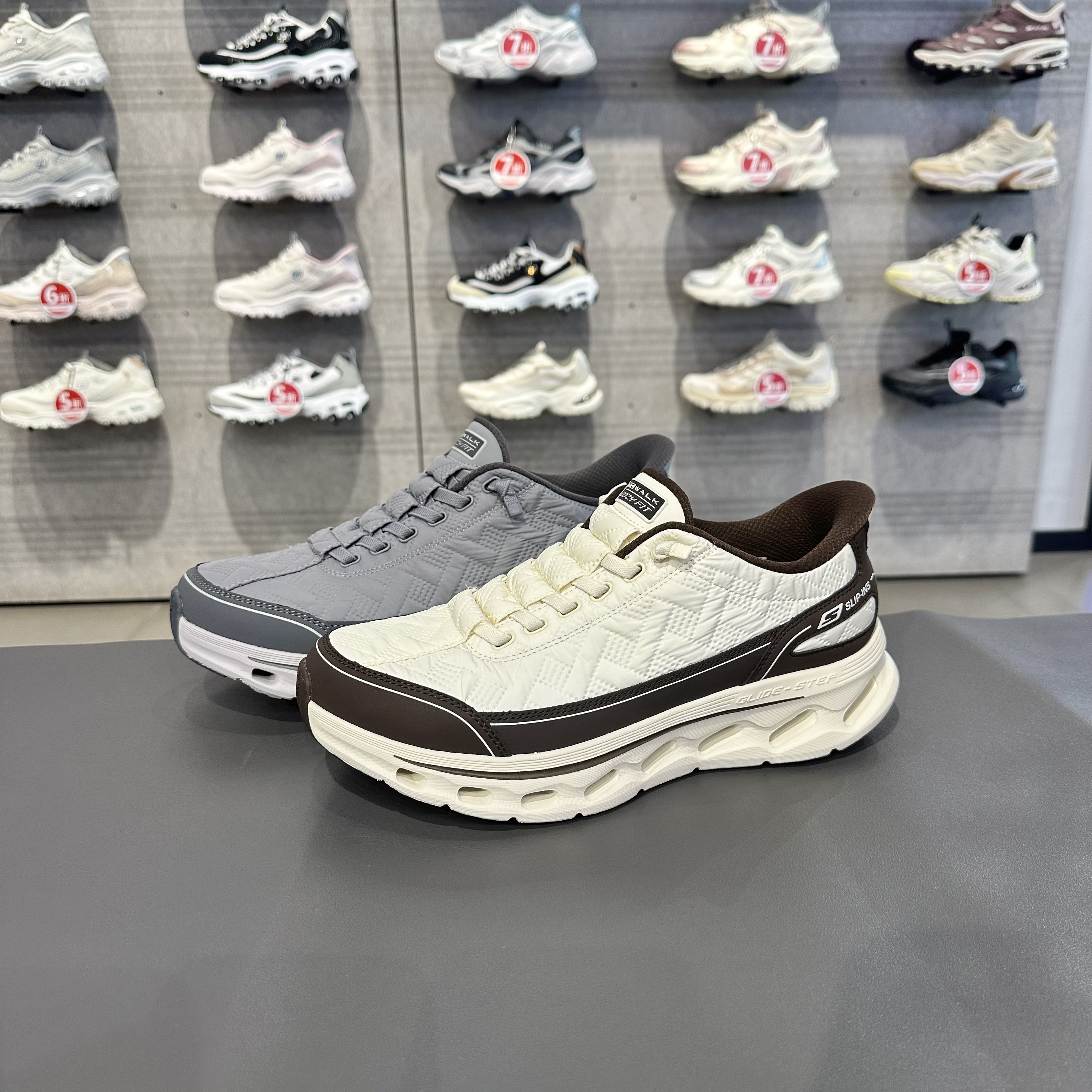 Skechers斯凯奇男子畅动健步鞋一脚蹬简约百搭休闲运动鞋217035