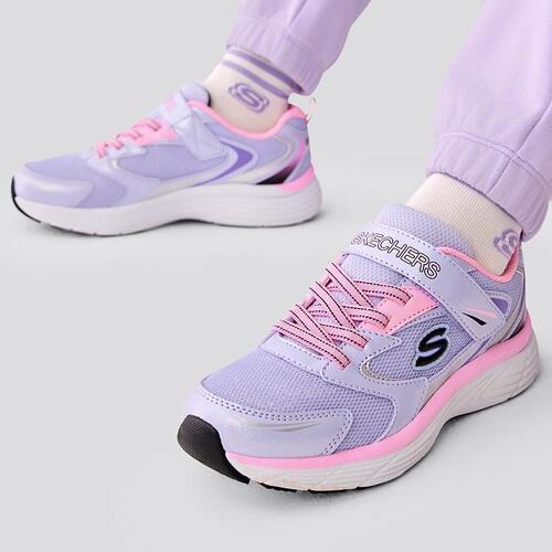Skechers斯凯奇新款女童轻质舒适透气魔术贴休闲运动鞋303698L