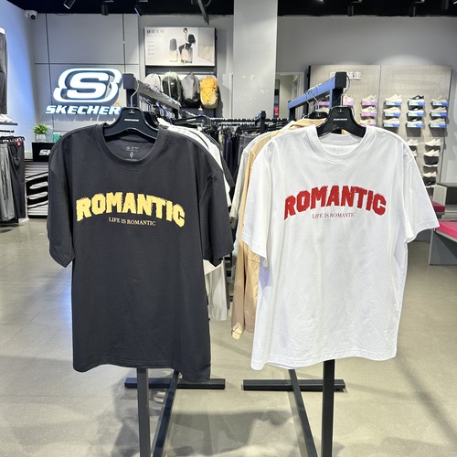Skechers斯凯奇男女同款春季短袖复古百搭休闲宽松T恤衫L226U016