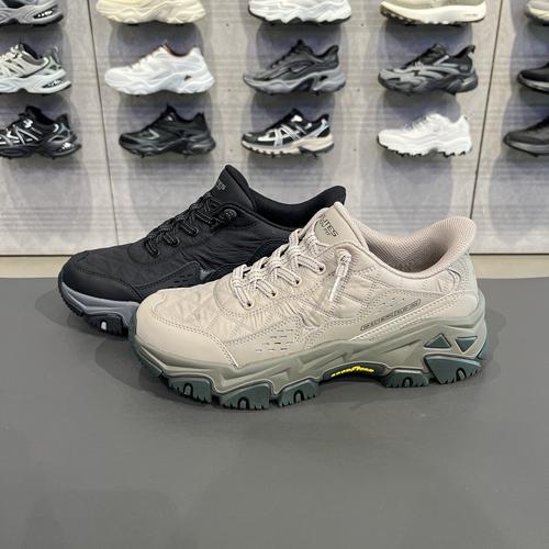 Skechers斯凯奇云岚徒步鞋男士一脚蹬耐磨防滑闪穿户外鞋237428