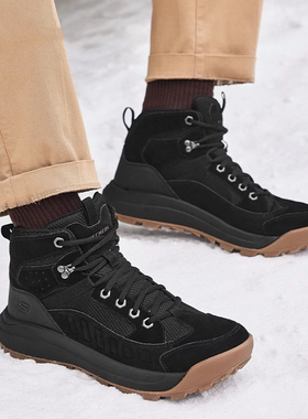 Skechers斯凯奇男士秋冬保暖防滑耐磨舒适高帮休闲运动鞋210898