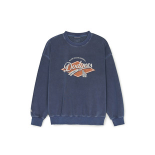 MLB虞书欣同款卫衣男女同款logo印花潮流休闲圆领套头衫3AMTV0751