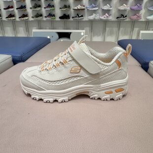 Skechers斯凯奇女童魔术贴网面透气运动鞋儿童复古老爹鞋319067L