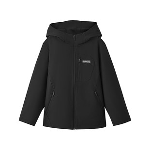 Skechers斯凯奇男女童秋冬舒适保暖宽松百搭梭织连帽外套P126K021